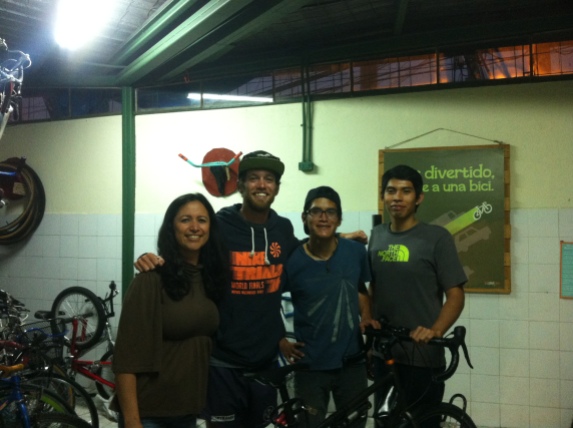 The crew at the bike shop in Guatemala City