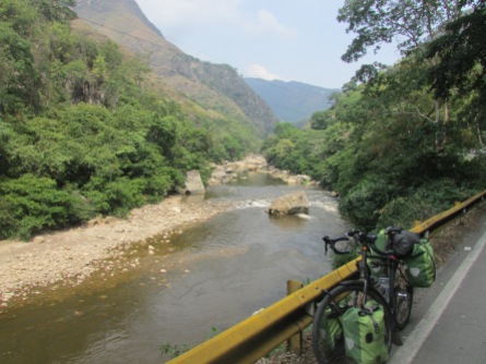 Riding down from Bogota